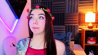 Cute Tease Plays With Nipples & Dildo Thumb