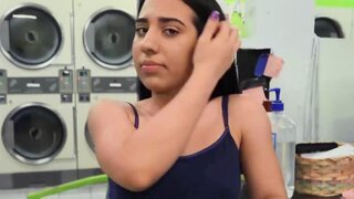 Adorable tiny Nikki Mars is screwed publicly and Thumb