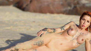 Petite muse introduces her hot tattoos Thumb