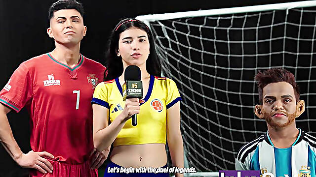 INKA SEX - Mexxxie and Cristiano Penaldo bounce their cum-filled balls against a Colombian reporters tight anus.