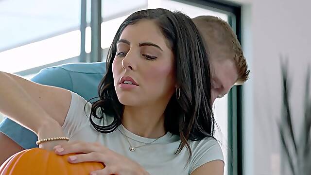 Lily Larimar and Theodora Days perfect cunts swallow my hard dick