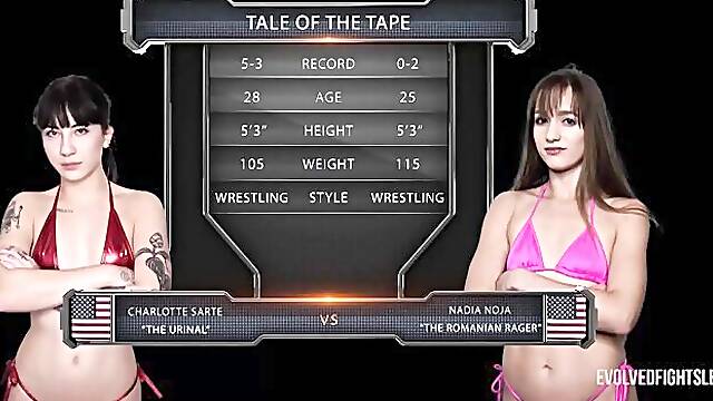 Talented Charlotte Sartre - pussy licking action - Evolved Fights Lez