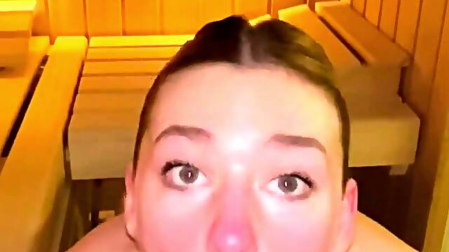 Halli N Lover Sucking And Fucking In The Sauna