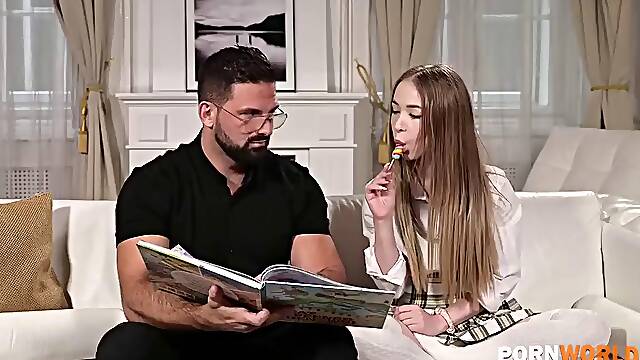 Brunette Nata Ocean Seduces Family Man with Big Cock