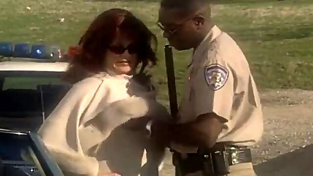 Marilyn chambers very sexy white milf arrested and fucked by black officer