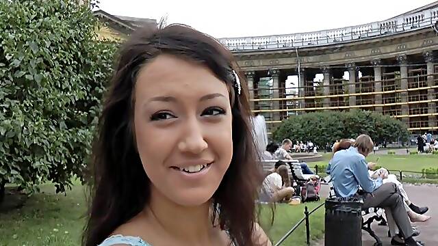 Nasty blowjob in a public place,