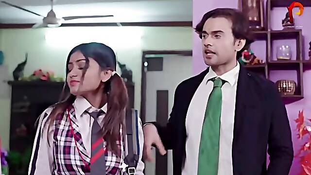 Seductive Indian babe with pigtails is making out with a guy she would like to fuck