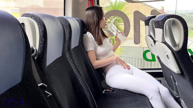 Couple Mess with Piss in Bus, Train and Public