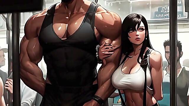 Tifa meets interesting people on the Midgar Train.