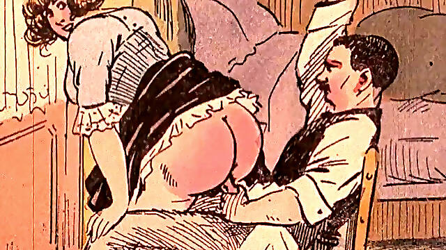 Classic vintage sketches of seductive scenes