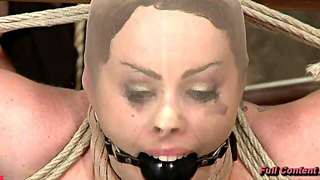 Bella Rossi Claire Adams Hogtied Breast Rope Bondage Spread Eagle Suspension