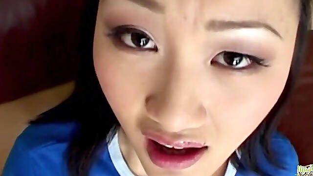 An Asian Female Engages in Self-stimulation While Anticipating Engaging in Intense Anal Intercourse in the Doggie Style Posture.