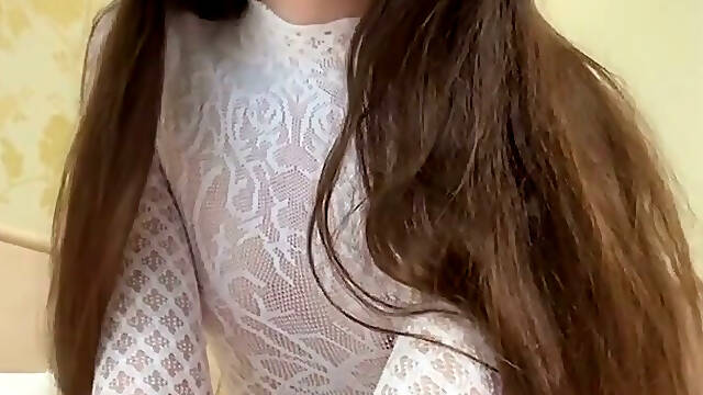 Mistress Julia JOI - Sheer White Dress, Nipple Clamps, Trimmed Pussy &amp; Verbal Humiliation