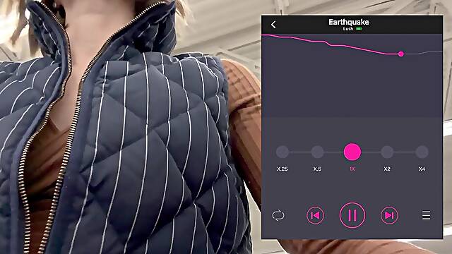 Public Cumming in Grocery Store with Lush Remote Controlled Vibrator