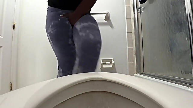 Desperate for a Pee Pissing in the Toilet POV