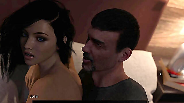 Cheating MILF Anna Having Sex with Her Father in Law on Bed Next to Her Boyfriend
