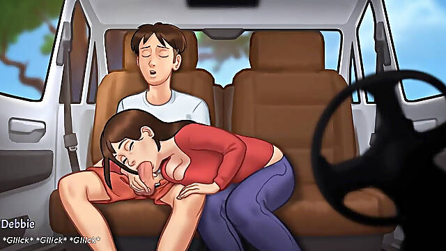 Summertime Saga - Gameplay - Roleplay - Debbie - Car Sex